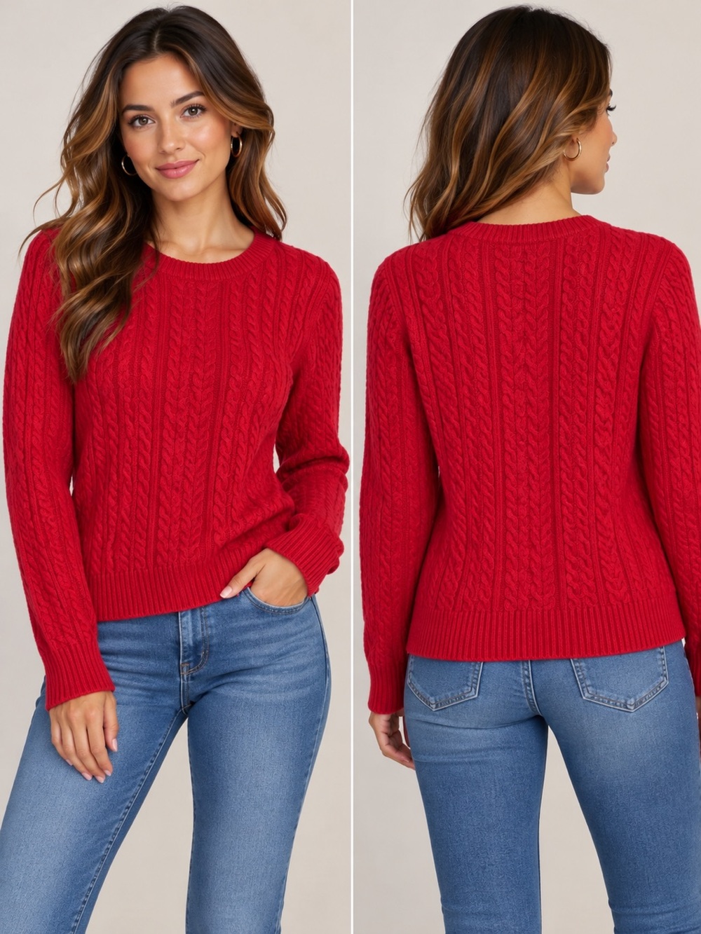 Ports Cable Knit 100% lambswool 
Sweater